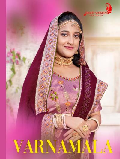 Varnmala By Right Women Designer Festive Wear Saree  Collection